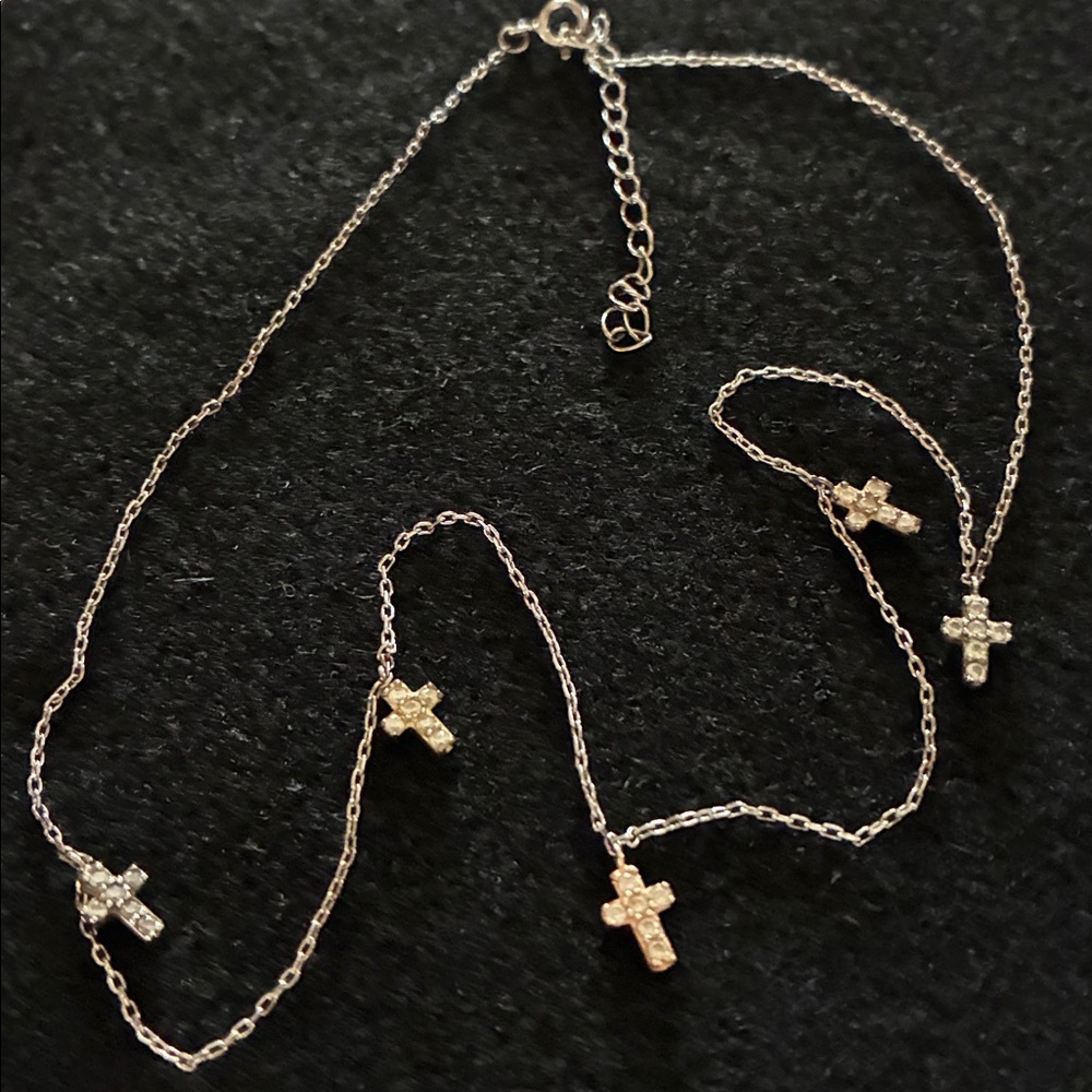 Elegant Silver Plated Cross Necklace